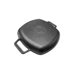 VICTORIA - SARTEN GRILL DE HIERRO FUNDIDO 25 X 25 CM DOBLE ASA PRECURADO