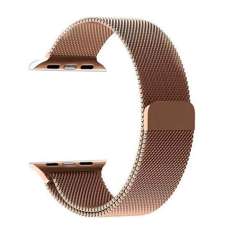 Correa Milanese Imantada Para Apple Watch 44mm Rosa Gold