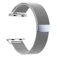 GENERICO - Correa Milanese Imantada Para Apple Watch 45mm Plata
