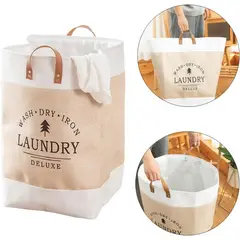 ELMEJORPRECIO - Cesto de Ropa Impermeable Multiuso Deluxe Beige
