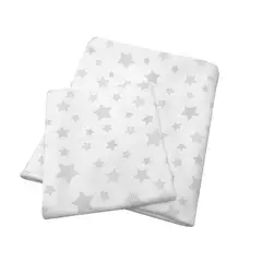 BLAUHOUSE - Sabanas Bebe Colecho 100% Algodón Estrellas