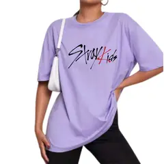 GENERICO - Polo Mujer STRAY KIDS - Lila