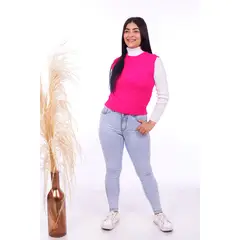 GENERICO - Chaleco Mujer Maria - Nathalie Love It - Fucsia