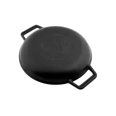 VICTORIA - SARTEN GRILL DE HIERRO FUNDIDO 25 CM DIAMETRO PRECURADA DOBLE ASA