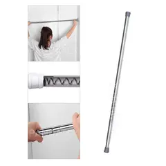 SM - BARRA DE ACERO PARA CORTINA DE DUCHA EXTENSIBLE DE 90cm HASTA 160cm