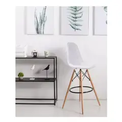 TU MESITA - Banqueta Alta estilo Nórdico Amadeus color Blanco