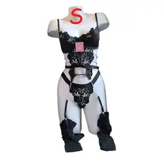 GENERICO - CORSET DE ENCAJE SEXY LENCERIA CON MEDIAS