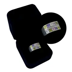 GENERICO - Anillo Mujer Circonitas Cuadradas Regalo Novia Plata 950