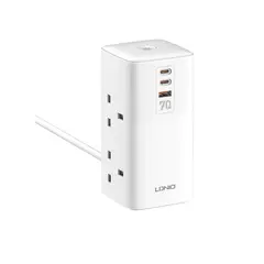 LDNIO - Extension De Corriente Tipo Torre Regleta 70w Usb-c