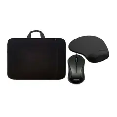 CYBERTEL - Kit Laptop Funda 15.6 Pulgadas + Mouse + Pad Mouse