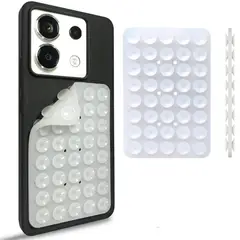 PRETTYPETS - Soporte Adhesivo Ventosa Para Celulares Sticky Grippy - Blanco