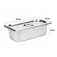 GENERICO - Bandeja de acero con tapa