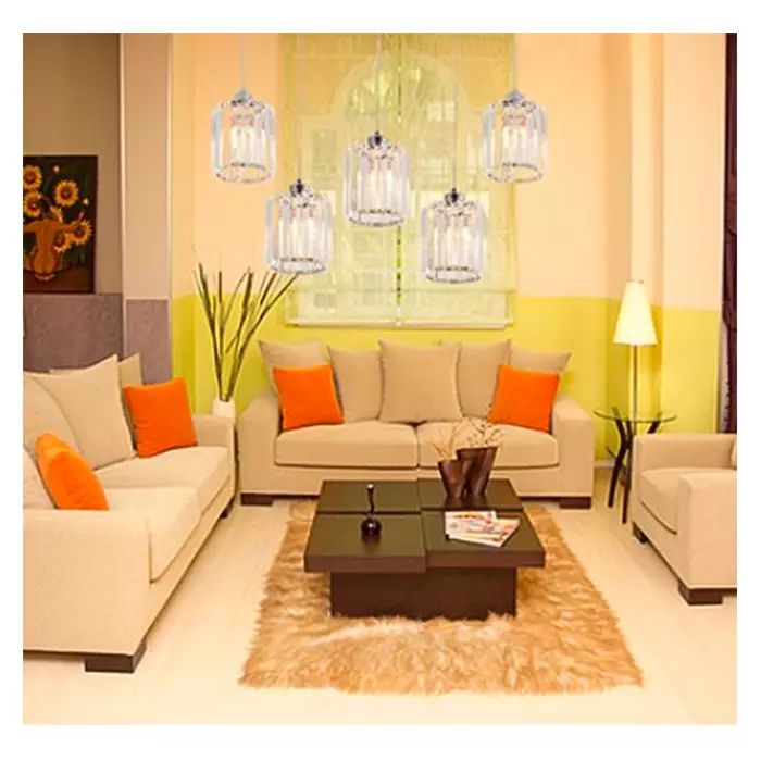 Lámpara Colgante Cristal Rectangular