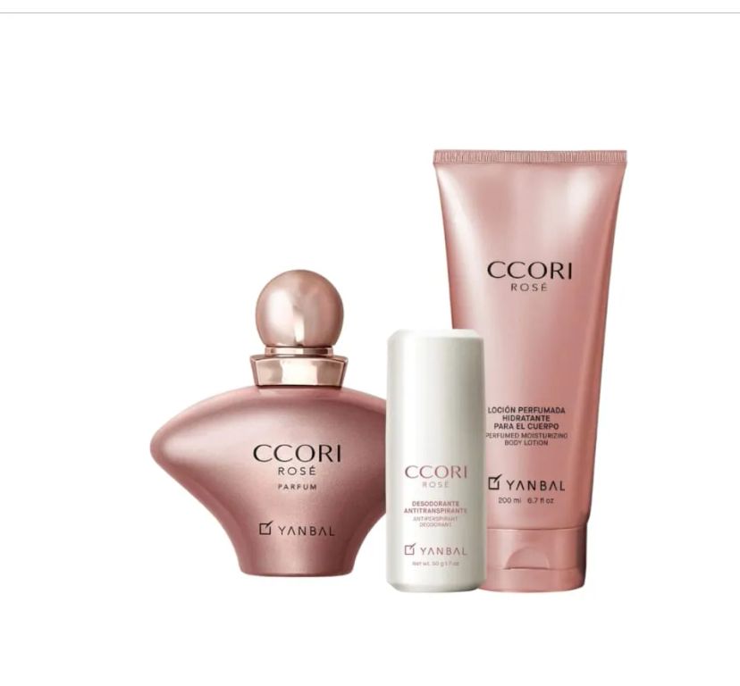 Set Ccori Rose Perfume + desodorante + Loción