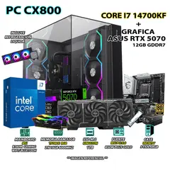 Computadora PC Gamer Core i7 14700KF RAM 32GB SSD 1TB GRAFICA RTX 5070 12GB