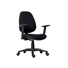 OFIDEAS - Silla Rudy Alta Brazos Regulables Negro