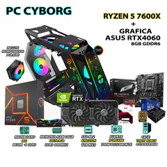 RYZEN - Computadora Gamer Pro 5 7600X RAM 16GB DDR5 SSD 1TB GRAFICA RTX 4060 8GB