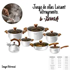 LUISSANT - Juego de ollas ultragranito LU-1405A-IN