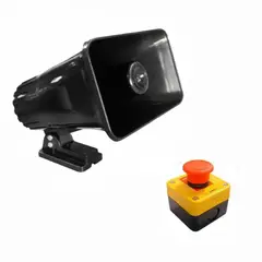 OPALUX - Kit de seguridad SIRENA 90w220 voltios pulsador emergencia manual