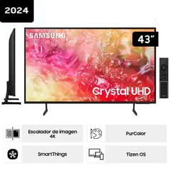 SAMSUNG - Televisor 43 Led Crystal UHD 4K 43DU7000