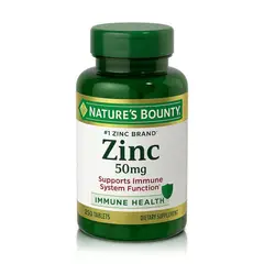 NATURES BOUNTY - Zinc 50 mg (250 Tabletas) – Nature’s Bounty