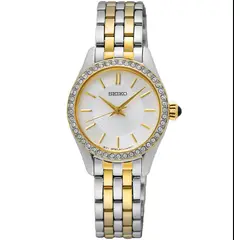 SEIKO - Reloj Mujer Coleccion Crystal Acero inox Japones SUR540