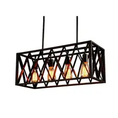 GENERICO - Lámpara Colgante Black Rectangular