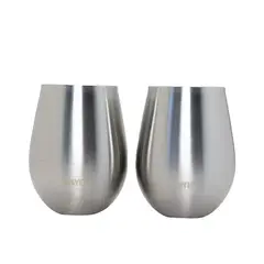WAYU - SET 2 VASOS COCKTAIL METALICOS 500 ML