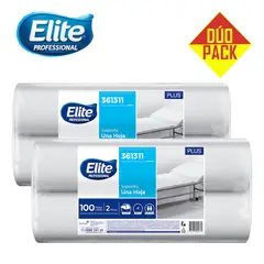 ELITE - Sabanilla papel una hoja 100 metros 2 rollos DÚO PACK
