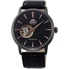 ORIENT - Reloj automático de corazón abierto con esfera negra para hombre
