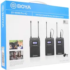 BOYA - BY-WM8 PRO-K2 - 2 Personas - Micrófono lavalier omnidireccional