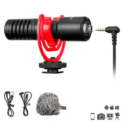 BOYA - BY-MM1+ Micrófono de Cañon Boom para cámaras laptops y SmartPhone
