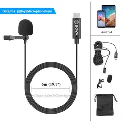 BOYA - - BY-M3 Tipo-C - Micrófono lavalier omnidireccional