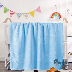 CASATEX - Manta para Bebe Suave Polar Alto Relieve Blue