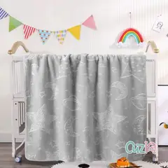 CASATEX - Manta para Bebe Suave Polar Alto Relieve Plomo