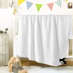 CASATEX - Manta para Bebe Suave Polar Alto Relieve White