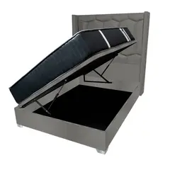 BARAKA HOME - Dormitorio Boxet Neiva 1.5 Plz - Gris Oscuro