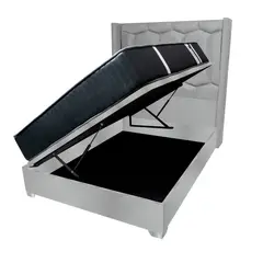 BARAKA HOME - Dormitorio Boxet Neiva 1.5 Plz - Gris Claro