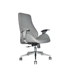 OFIDEAS - Silla De Oficina Presidente Cuero Gris Mark Premium