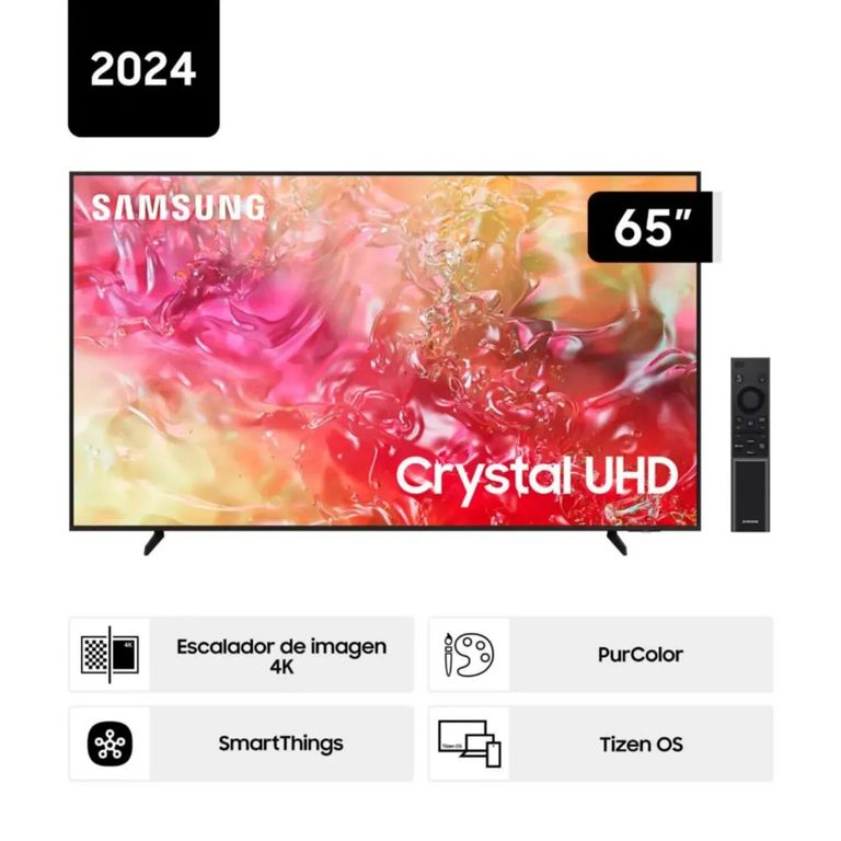 TV 65 LED CRYSTAL 4K UHD TIZEN 65DU7000 2024