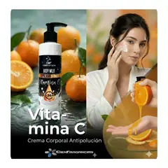 CIEN FRAGANCIAS - BODY MILK VEGANO VITAMINA C PURA 200ML CONTRA LA CONTAMINACION AMBIENTAL ESPAÑA