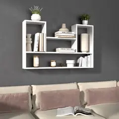 GENERICO - Repisa Blanca Aurora Moderna y funcional 100x60x18 cm