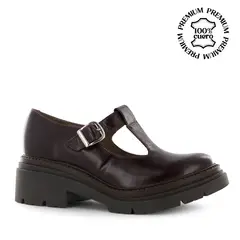 ECCO - Zapatos T-Strap Mujer Camille04 Guinda Cuero