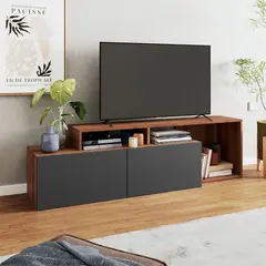 BRV MOVEIS - Stand TV Yeray 37x48x164cm Marron y Negro