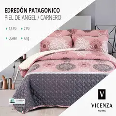 VENEZIA - Set de Edredón 1.5 Pz Patagonico Piel de Angel C/ Carnero