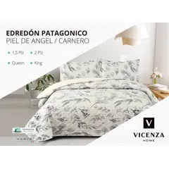 VENEZIA - Set de Edredón 2pz Patagonico Piel de Angel C/ Carnero de 5 Piezas