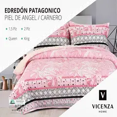 VENEZIA - Set de Edredón 2pz Patagonico Piel de Angel C/ Carnero de 5 Piezas