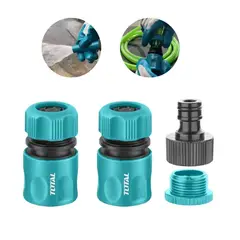 TOTAL TOOLS - Conectores rápido para hidrolavadora, manguera de riego conector click