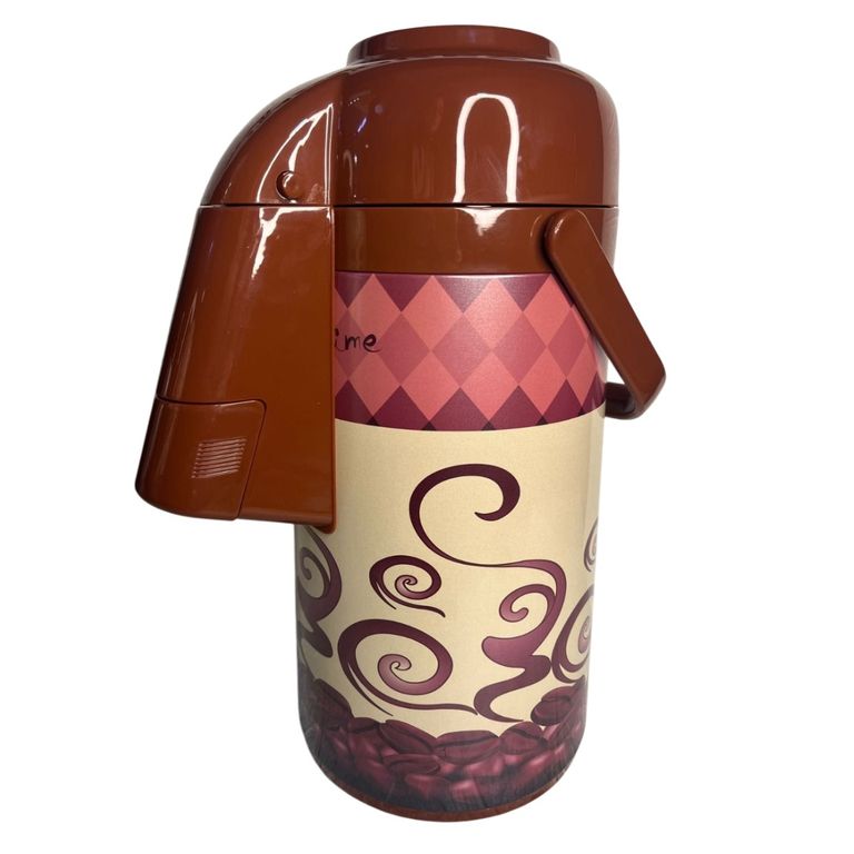 Termo Con Dispensador 3L Premium Acero Inoxidable Con Diseño Marrón