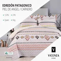 VENEZIA - Set de Edredón King Patagonico Piel de Angel C/ Carnero de 5 Piezas